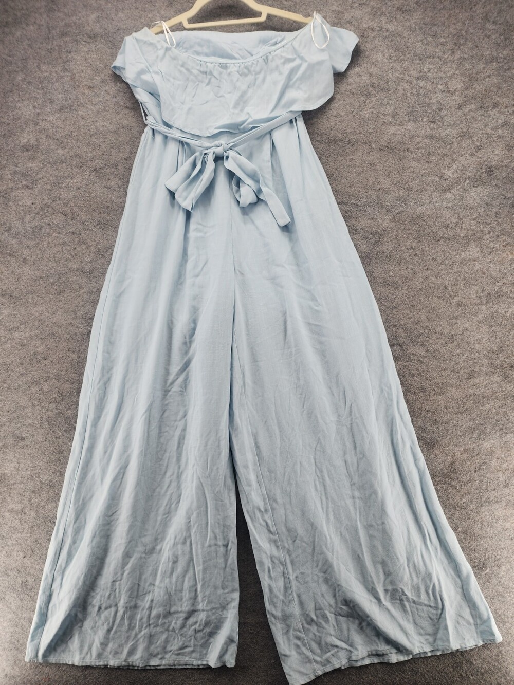 Altard State Jumpsuit Womens Medium Strapless Blue Wide Leg